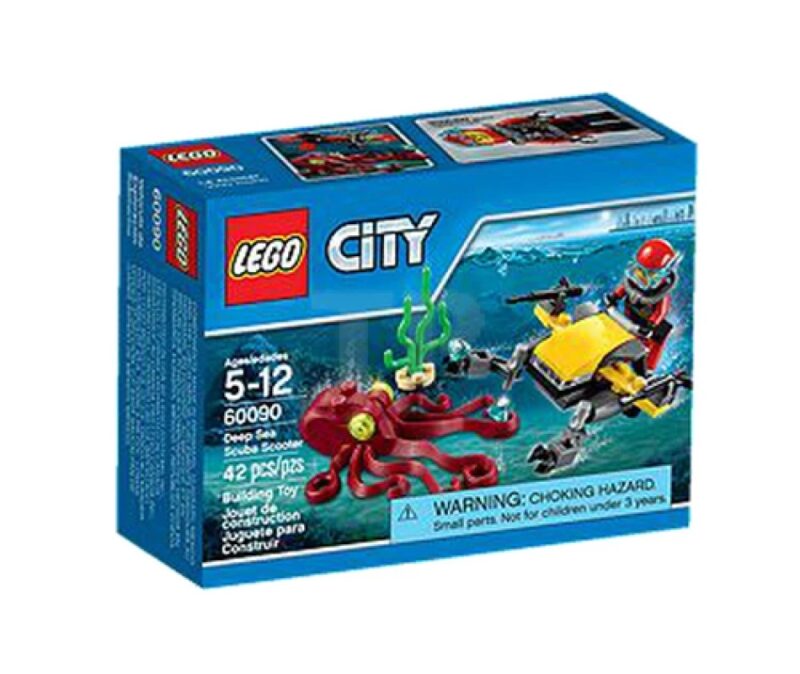 Bộ đồ chơi LEGO® 60090 Xe lặn biển sâu, hộp sản phẩm chính, phù hợp cho bé trai 5 tuổi, giá tốt.