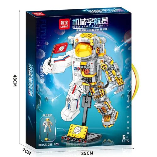 Hộp bộ lắp ghép LEIBAO 8015 Phi Hành Gia Cơ Khí, đồ chơi mô hình Robot Phi Hành Gia cho bé trai 6 tuổi, giá rẻ.