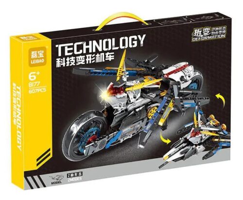 Bộ đồ chơi LEIBAO 8177 Xe Mô Tô Biến Hình Công Nghệ, lắp ráp 2 kiểu độc đáo, chất lượng cao cho bé trai 6 tuổi, giá tốt.