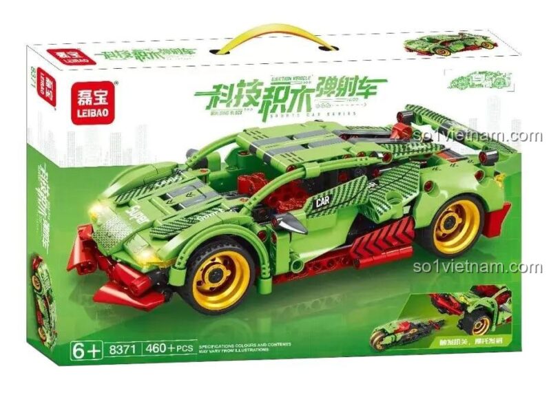 Hộp sản phẩm Xe Đua Lắp Ghép Công Nghệ Cao LEIBAO 8371
