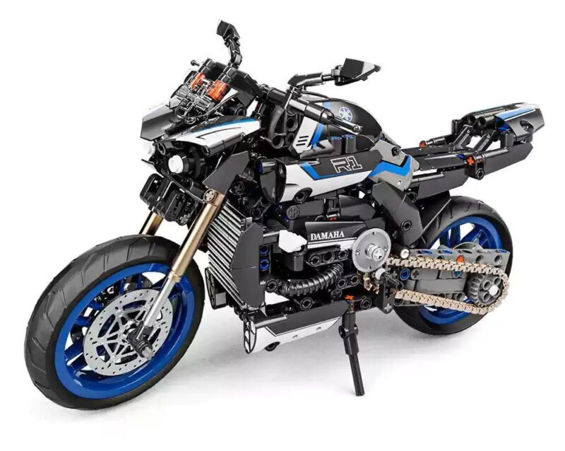 Mô hình xe máy Yamaha MT-10SP LEIMAO H1130, xe máy thể thao, đồ chơi kỹ thuật, 820 chi tiết, màu đen, trắng, xanh dương, cho bé 14 tuổi