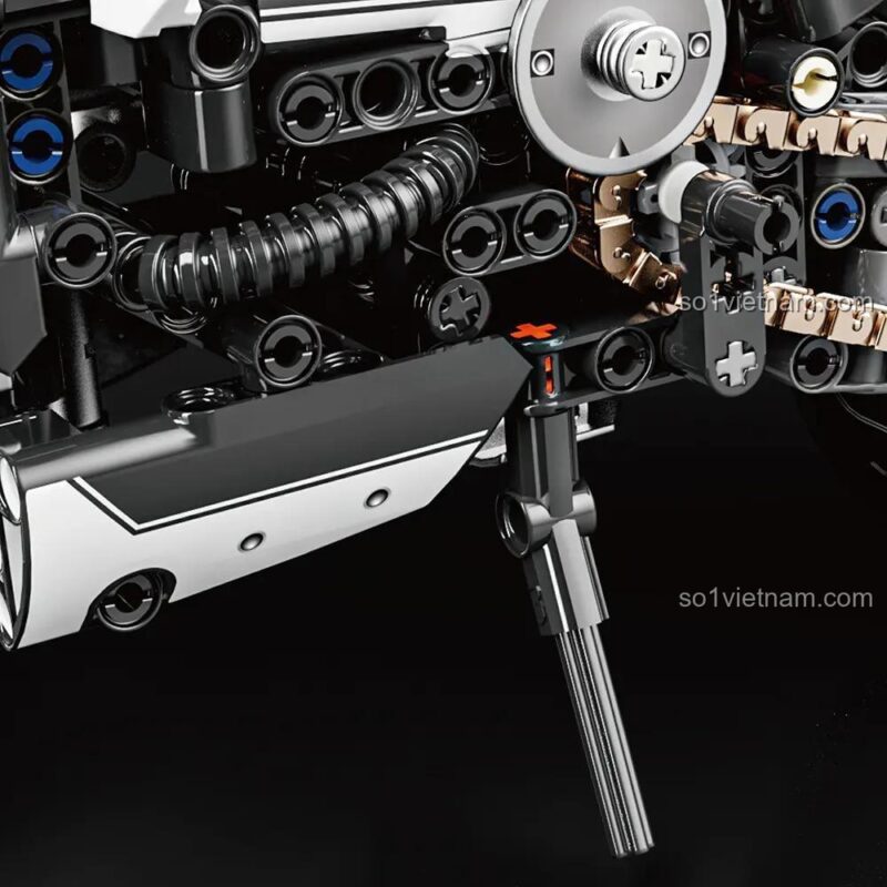 Chi tiết động cơ mô hình xe máy Yamaha MT-10SP LEIMAO H1130, đồ chơi kỹ thuật, 820 chi tiết
