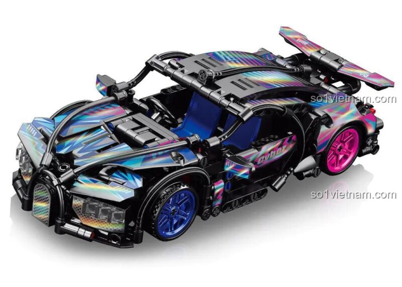 Đồ chơi mô hình LELE BROTHER 3306 Xe Bugatti Chiron Cyberpunk với thiết kế độc đáo, bộ xếp hình xe đua Bugatti Chiron cho bé trai 6 tuổi, giá rẻ.