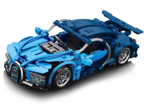 Bộ lắp ghép LELE BROTHER 3306 Xe Bugatti Chiron Cyberpunk màu xanh dương, đồ chơi mô hình siêu xe Bugatti Chiron cho bé trai 6 tuổi, giá tốt.
