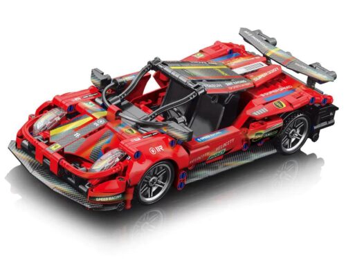 Bộ lắp ghép Xe Ferrari Đua Kéo Lùi LELE BROTHER, mô hình siêu xe thể thao tỉ lệ 1:18, phù hợp bé trai 6 tuổi, giá tốt.
