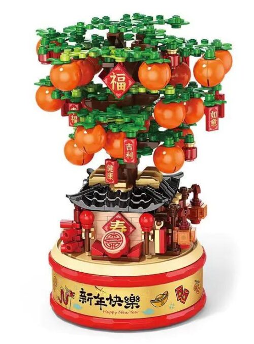 bộ lắp ghép Hộp nhạc cây kim quất LELE BROTHER 9023, đồ chơi mô hình Cây kim quất trang trí Tết có đèn LED và phát nhạc, phù hợp cho bé 6 tuổi, giá tốt.