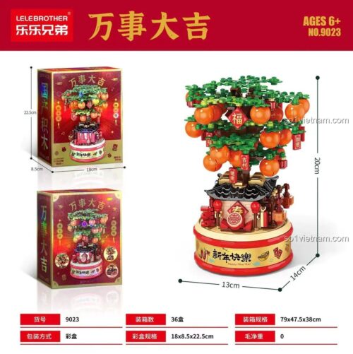 Hộp nhạc cây kim quất LELE BROTHER 9023, mô hình cây kim quất 023 với kích thước chi tiết, đồ chơi sáng tạo cho bé 6 tuổi, giá tiết kiệm.