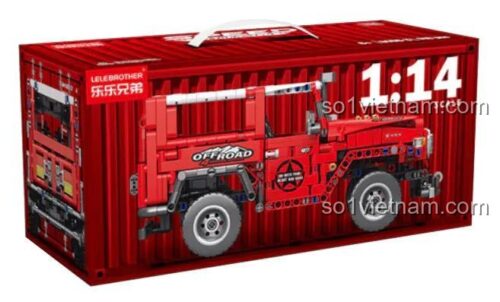 Hộp đựng kiểu container độc đáo của bộ lắp ghép LELE BROTHER 9056-3 Xe địa hình Jeep Wrangler, chất lượng cao, giá tốt.
