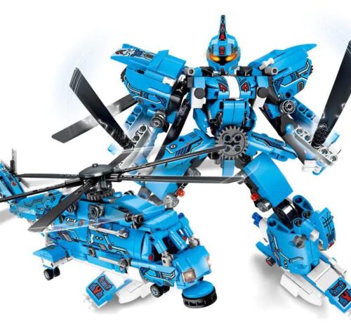 Bộ đồ chơi lắp ráp Trực thăng Chiến giáp Biến hình LEPIN 81052 cho bé trai 6 tuổi, Robot chiến đấu, Máy bay trực thăng, Mô hình robot, Mô hình chiến giáp, Mô hình máy bay trực thăng, Mô hình robot quân sự, Đồ chơi giáo dục STEM, Giá tốt