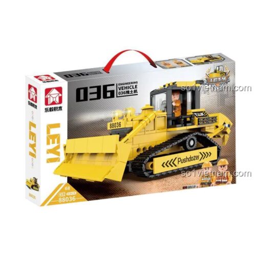 Hộp bộ đồ chơi xe lu lớn LEPIN 88036, hộp lắp ghép xe lu lớn LEPIN 88036, hộp đồ chơi mô hình xe lu lớn LEPIN 88036, 452 mảnh, độ tuổi 6+, cho bé trai