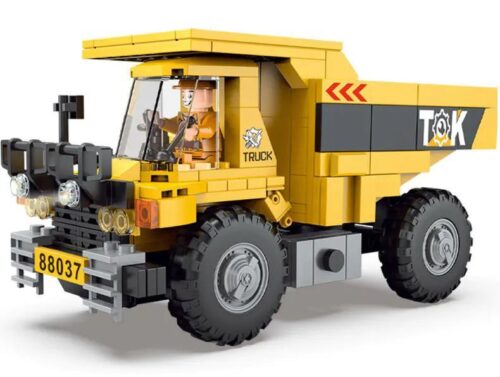 Bộ lắp ghép LEPIN 88037 Xe Ben Mỏ, đồ chơi xây dựng xe ben công trình cho bé trai 6 tuổi, mô hình xe tải ben cỡ lớn, chi tiết sắc nét, thùng xe nâng hạ