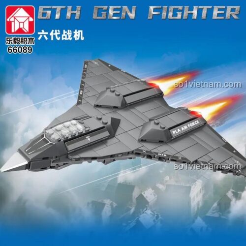 Mô hình LEQI 66089 Máy bay chiến đấu thế hệ thứ 6, 468 mảnh, đồ chơi lắp ghép cho bé trai 6 tuổi