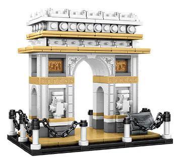 Mô hình Khải Hoàn Môn Paris LEQI 67010 516 mảnh ghép, đồ chơi kiến trúc tương thích LEGO® cho bé 6 tuổi