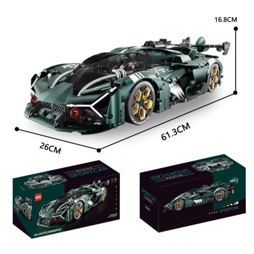 Mô hình Lamborghini Terzo Millennio LERU 10711 tỉ lệ 1:8 màu xanh lá