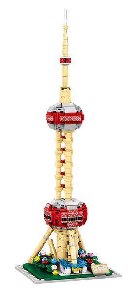 Bộ lắp ghép Tháp Truyền Hình Phương Đông Thượng Hải LEVI 67008, mô hình kiến trúc biểu tượng cho bé 6 tuổi