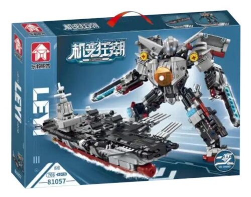 Bộ đồ chơi lắp ráp tàu sân bay Fujian biến hình robot cơ giáp LEVI 81057