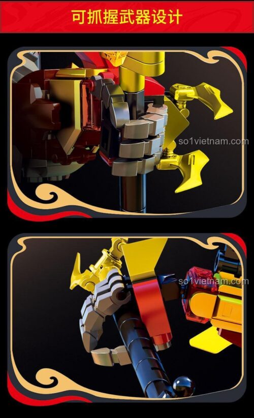 bộ đồ chơi Robot Chu Tước Trương Phi, đồ chơi lắp ráp Mô hình lắp ráp Mecha Chu Tước. Hộp sản phẩm bộ đồ chơi Robot Chu Tước Trương Phi LeYi 62038, hiển thị số chi tiết 2038 mảnh, độ tuổi 6+, chất lượng đảm bảo.