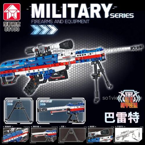 Hộp đựng mô hình súng trường bắn tỉa Barrett lắp ghép LEZI 88100