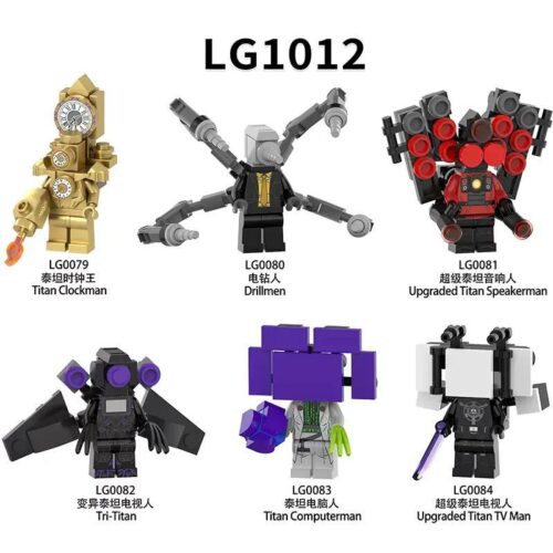 Bộ lắp ghép LGBLOCKS LG1012 Skibidi Toilet với 6 nhân vật, đồ chơi mô hình Skibidi Toilet, bộ xếp hình Skibidi Toilet, giá tốt cho bé trai 6 tuổi