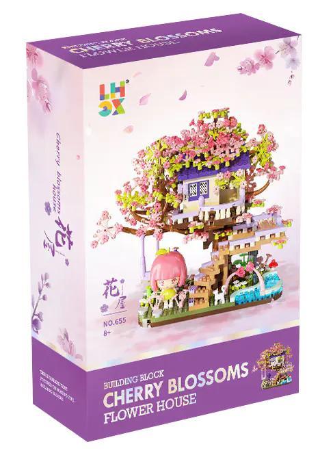 Hộp sản phẩm bộ lắp ghép Ngôi nhà hoa anh đào LHCX 655, 1275 mảnh, 8+ tuổi, con gái