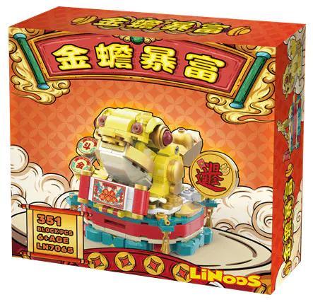 LiNooS LN7065 Thiềm Thừ Vàng Phát Tài, bộ lắp ghép chiêu tài hút lộc, giá tốt cho bé 6 tuổi.