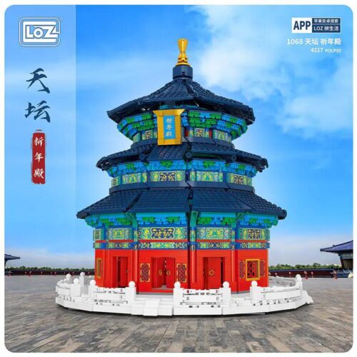 bộ lắp ghép Điện thờ Thiên Đàn Kỳ Niên LOZ 1068, mô hình kiến trúc tinh xảo 4217 chi tiết, phù hợp con trai con gái 12 tuổi, giá tốt