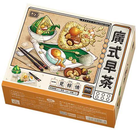 LOZ 1266 Mô hình Dim Sum Quảng Đông: Bánh Ú Lá Tre, bộ xếp hình LOZ 1266, đồ chơi mô hình Trà Chiều Quảng Đông, hộp sản phẩm đẹp mắt, quà tặng cho bé 6 tuổi, giá rẻ