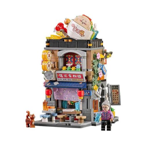 Bộ lắp ghép LOZ 1290 Quán ăn vặt của bà, đồ chơi mô hình mini block cho bé gái 6 tuổi, giá rẻ.