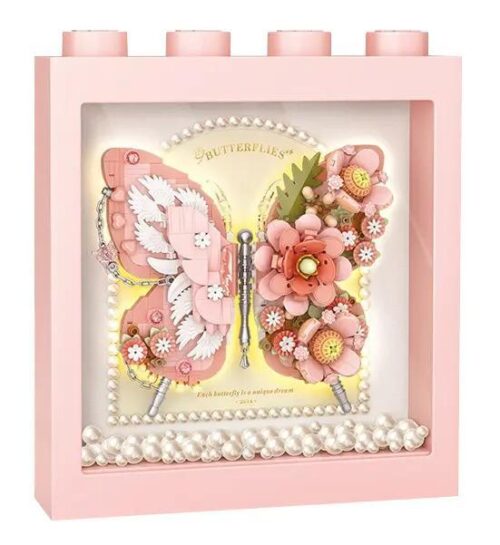 Bộ lắp ghép Khung Ảnh Bướm Hoa Ngữ LOZ 1960 giá tốt, mô hình 3D tinh xảo cho bé gái 15 tuổi, phát triển cảm nhận thẩm mỹ.