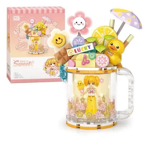 Hộp bộ lắp ghép LOZ 4204 Cốc Cát Chảy Vị Chanh Chua Ngọt cho bé gái 8 tuổi, đồ chơi mô hình giá rẻ.