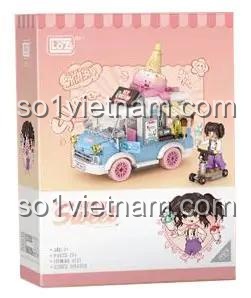 Hộp đồ chơi mô hình Xe tải bán kem LOZ 4207, món quà sinh nhật ý nghĩa cho con gái 6 tuổi.