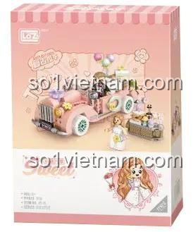 Hộp đồ chơi mô hình Mô hình xe cưới màu hồng LOZ 4210 với 290 chi tiết mini block, giá tốt.