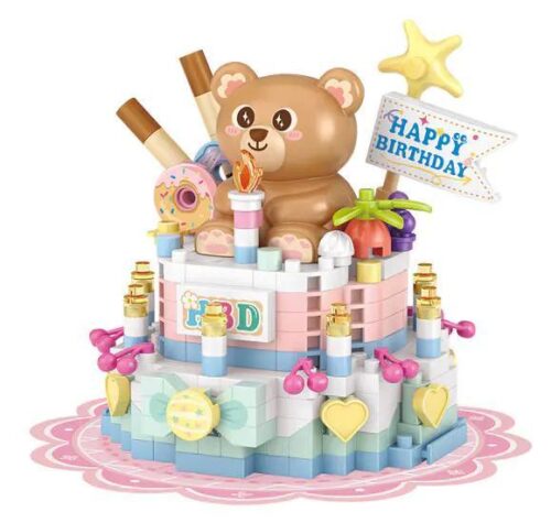 Mô hình Gấu Teddy Bánh Sinh Nhật LOZ 8807
