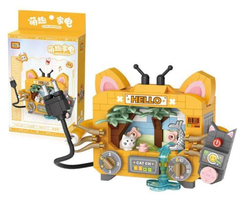Hộp sản phẩm LOZ 8822 Bộ lắp ghép Tivi Cổ Điển Mèo