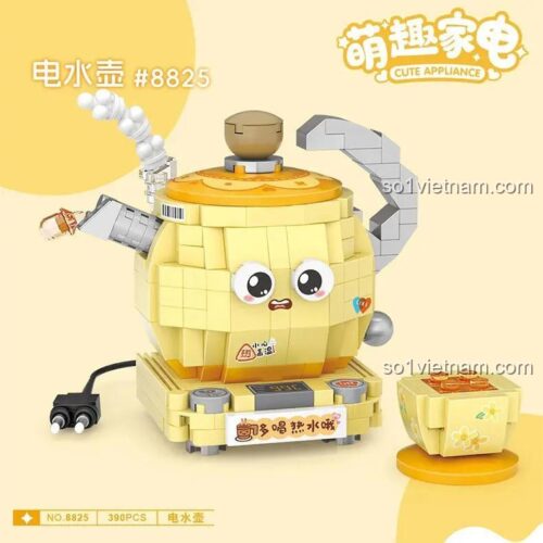 Bộ lắp ghép LOZ 8825 Ấm siêu tốc mini sau khi lắp ráp