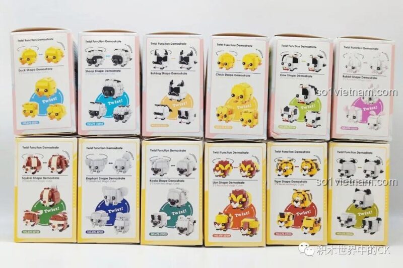 Thông tin chi tiết mặt sau hộp đồ chơi sáng tạo LQFUN 22208.