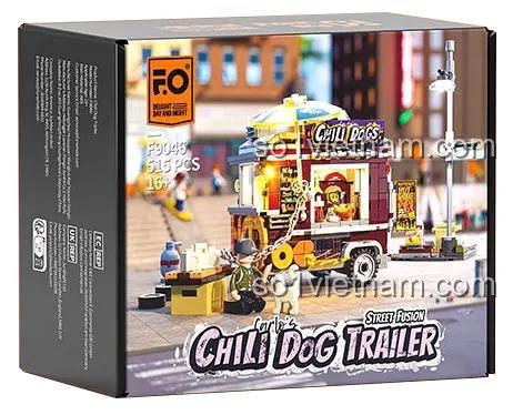 Hộp sản phẩm Lumibricks F9046 Xe bán Hot Dog Mỹ, bộ đồ chơi xây dựng, 515 mảnh, độ tuổi 16+