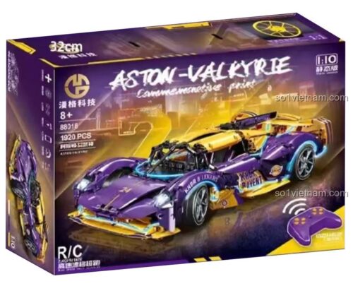 Hộp đồ chơi lắp ráp Mange Technology 88018 Aston Martin Valkyrie, hiển thị siêu xe điều khiển từ xa với 1920 mảnh ghép, tỉ lệ 1:10. Đồ chơi mô hình tốc độ kinh hoàng, giá tiết kiệm cho bé trai 8 tuổi.