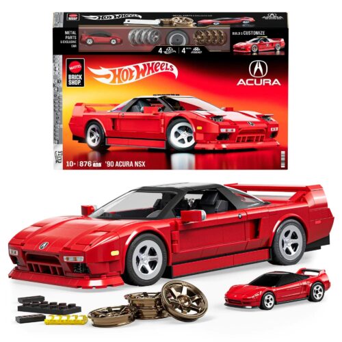 Hộp bộ lắp ghép Mattel JFT17 Siêu xe Acura NSX 1990, đồ chơi mô hình cho bé trai 10 tuổi giá tốt.