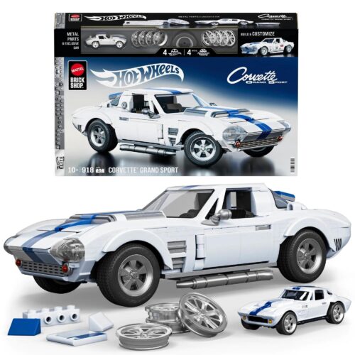 Bộ lắp ghép xe đua Mattel JGR31 Corvette Grand Sport 918 mảnh, đồ chơi mô hình cho bé trai 10 tuổi, giá tốt.