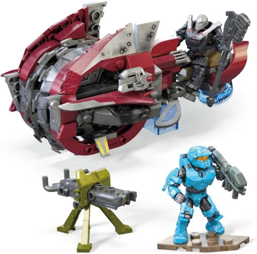 Mega Bloks GYG58 Halo Chopper Takedown bộ đồ chơi lắp ráp xe chiến đấu và nhân vật