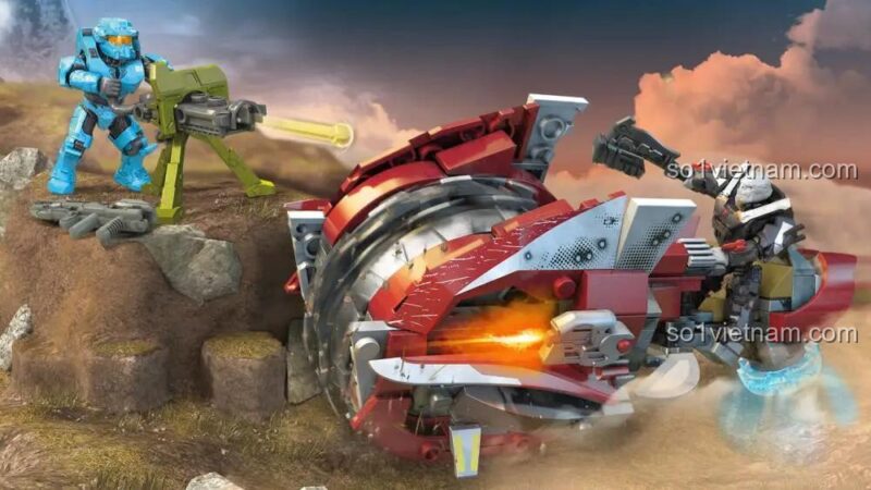 Mega Bloks GYG58 Halo Chopper Takedown xe Chopper và tháp pháo