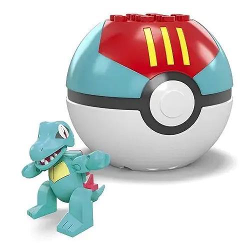 Mô hình Pokémon Totodile lắp ráp từ bộ đồ chơi Mega Bloks HHL16, đồ chơi giáo dục cho bé 6 tuổi