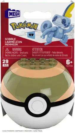 Bộ lắp ghép Mega Bloks HKT09 Pokémon Sobble 29 mảnh, đồ chơi giáo dục cho bé 6 tuổi
