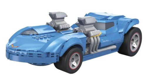Mô hình xe Hot Wheels Twin Mill lắp ráp từ bộ đồ chơi Mega Bloks HKV07, 635 mảnh ghép, màu xanh dương chủ đạo, có thể tháo rời động cơ, khoang lái mở, chi tiết nội thất phong phú, phù hợp cho bé trai 13 tuổi trở lên, giá tốt, chất lượng cao, sáng tạo, giáo dục, STEM