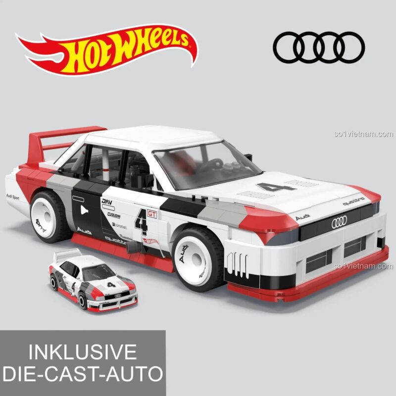 Mô hình và xe Die-Cast bộ lắp ghép Mega Bloks Hot Wheels Audi 90 Quattro IMSA GTO HRY20