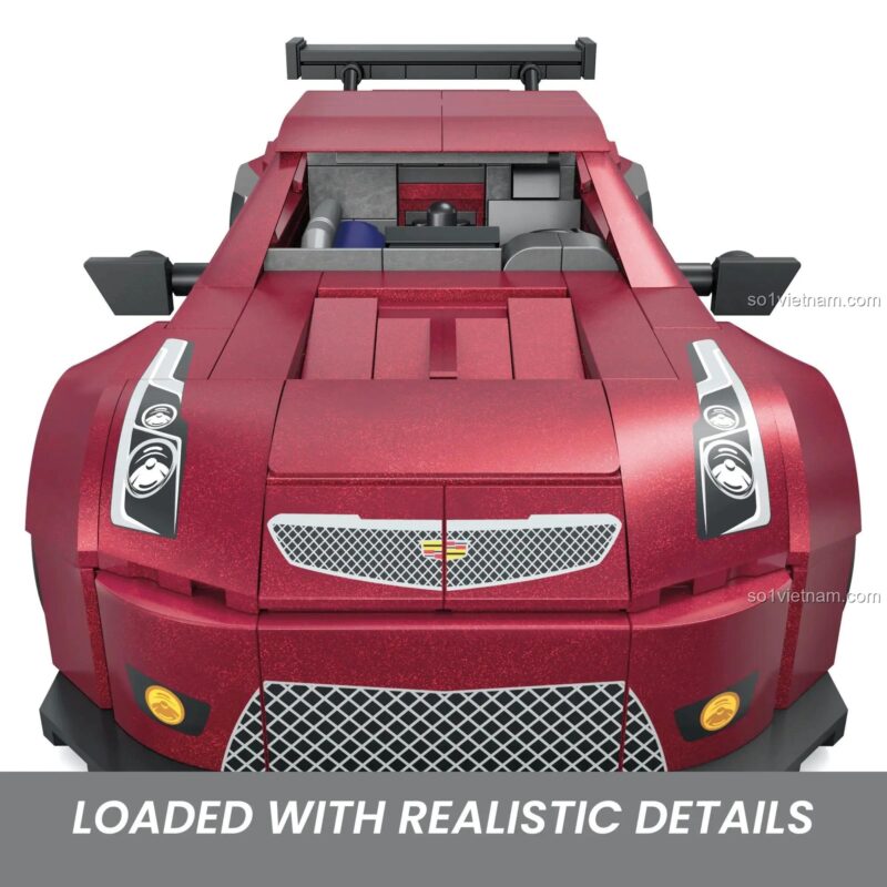 Các chi tiết thực tế của mô hình xe Cadillac ATS-V R Hot Wheels Mega Bloks HRY18