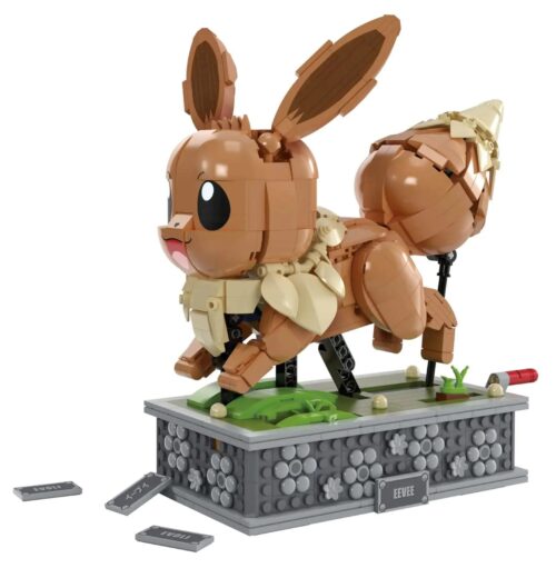 Mô hình Pokémon Eevee chuyển động bằng bộ lắp ghép Mega Bloks HTH71, đồ chơi sáng tạo cho người lớn