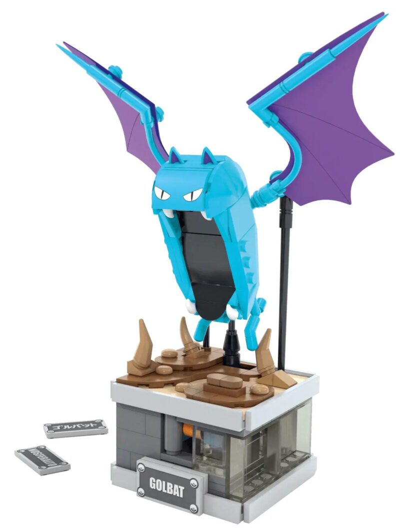 Mô hình Golbat Mega Bloks HTH72 với cánh chuyển động, đồ chơi lắp ghép Pokémon cho bé 13 tuổi