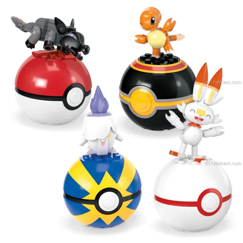 Các mô hình Pokémon được lắp ráp từ Mega Bloks HTJ06